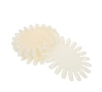 Hohopeti Roue D’Échantillons de Vernis à Ongles Ovale Blanche 20 Pointes en Plastique pour Nail Art, Présentoir de Couleurs Naturel pour Manucure Professionnelle et Usage Salon