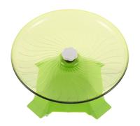 Hohopeti Roue d'exercice Silencieuse pour Hamster 24 CM Tapis Roulant pour Petits Animaux Matériau Anti-Blocage Design Soucoupe Volante Couleur Vert Matcha pour Hamsters et Gerbilles