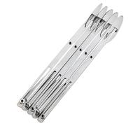 Hohopeti Roulette à Pizza Coupe-pâte Pratique en Acier Inoxydable Argenté avec 5 Roues Réglables et Compatible Lave-vaisselle pour Découpe de Pâte et Pâtisserie