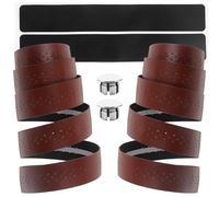Hohopeti Ruban de Guidon Antidérapant en Cuir PU Perforé Marron pour Vélo de Route Guidoline Résistante à L'Usure Absorption des Chocs Accessoires Légers et Respirants pour Cyclisme sur