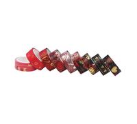 Hohopeti Ruban Washi Décoratif Saint-Valentin 9 Pièces Ruban Adhésif Papier pour Scrapbooking et Journal Intime Motifs Cœur Doré Format Compact pour Décoration Créative