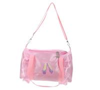 Hohopeti Sac de Danse Ballet Fille Satin avec Rangement Ample et Détails Dentelle Sac Voyage Élégant pour Petites Danseuses