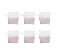Hohopeti Sachet à Organza 6 Pièces pour Dragées et Décoration, Paquet Présents pour Baptêmes et Événements