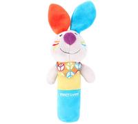 Hohopeti Saisir pour Bébé en Peluche Bleu et Orange Bâton Interactif Éducatif Son Stimulation Motrice pour Nourrissons à Poignée pour Éveil Sensoriel et Coordination Main-Œil