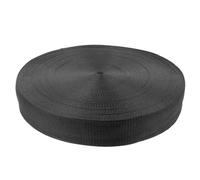 Hohopeti Sangle en Fibre de Polypropylène Noire Bords Arrondis Doux pour Applications de Jardin et Paysage, Ceinture Plate Résistante pour Plantes et Arbres