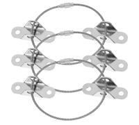 Hohopeti Sangles de Sécurité Anti-basculement pour Meubles Bébé, Ancrages Muraux en Acier Inoxydable, Lot de 3 Sets, Fixation Solide, Prévention Chute Meuble pour Chambre Garçon