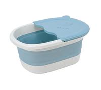 Hohopeti Seau Pliable pour Bain de Garçon Fille Bleu avec Massage Multifonction pour Circulation Sanguine Fatigue et Métabolisme Adapté Maison et Petite Salle de Bain