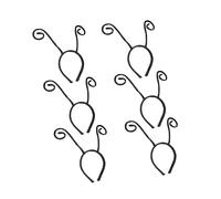 Hohopeti Serrage-têtes Forme Tentacule D'antenne Fourmi en Tissu Noirs Lot de 6 Accessoire Coiffure pour Fête Halloween Cosplay