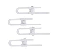 Hohopeti Serrure de Tiroir Coulissante pour Garçon et Filles 4 Pcs en Abs Plage Réglable de 10-160mm, Haute Performance pour Armoire de Sécurité Intérieure