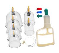 Hohopeti Set Complet de Ventouses Aspiration Plastique Robuste pour Thérapie par Ventouses Léger et Portable Soulagement Du Stress et Amélioration Circulation Sanguine Usage Professionnel
