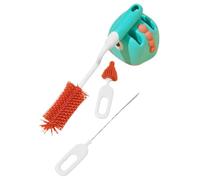 Hohopeti Set de Brosses de Nettoyage pour Biberons et Tétines avec Support Goupillons pour Pailles et Goupillons Gourde Kit Léger et Portable pour Bouteilles Tasses et Accessoires