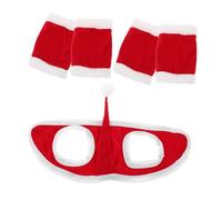 Hohopeti Set de Déguisement Cheval Noël avec Chapeau et Protège-jambes Doux Confortables Facile à Nettoyer Fixer pour Fêtes et Entraînements