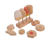 Hohopeti Set de Jeu Cuisine Bois pour Garçon Fille Glace et Donuts Réalistes Bois de Simulation Alimentaire Créatif pour Jeu de Rôle et Décoration de Fête