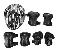 Hohopeti Set de Protection Adulte pour Roller avec Casque Sécurité Protège-genoux Coudières et Protège-poignets Respirants Confortables et Légers pour Patinage Skateboard et Cyclisme