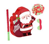 Hohopeti Set Pinata de Noël Suspendue avec Père Noël Rouge Jeu Festif avec Bâton et Bandeau pour Réunions Familiales et Célébrations