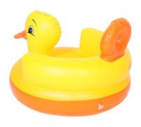 Hohopeti Siège Gonflable Canard Jaune 3-36 Mois, Chaise de Sol Gonflable en Pvc Épais, Léger et Portable, Plage, Piscine, Voyages, Bouée Intégrée pour Sécurité Optimale