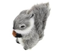 Hohopeti Simulation Squirrel Plush Toy Réaliste et Doux Mini Figurine Décorative Multifonction pour Accessoire Photo et Ornement de Chambre Modèle Animalier Éducatif