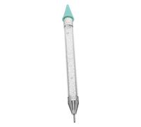 Hohopeti Stylo de Sélection de Pierres Décoratives pour Nail Art en Acrylique Blanc, Outil à Points Double Extrémité Facile à Utiliser, pour Débutants et Professionnels