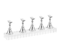 Hohopeti Support à Ongles Démontage Facile Argenté à Pression en Acrylique Aimant Pratique pour Apprentissage Nail Art pour Formation et Présentation Ongles
