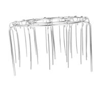 Hohopeti Support Brochettes Friteuse Air Acier Inoxydable Bbq Vertical avec Brochettes Fourchettes Kebab pour Rôtir Viande Crevettes et Légumes Nettoyage Facile et Cuisson Uniforme