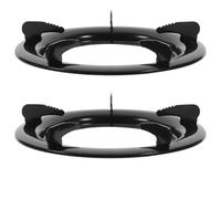 Hohopeti Support de Brûleur à Gaz Facile à Installer 2pcs en Fer Noir Rond et Anti-glissement pour Cuisinière Cuisine Maison et Restaurant