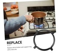 Hohopeti Support de Cuisinière Fonte Antidérapant pour Brûleur Gaz Haute Température Compatible Grand Wok et Poêles Accessoire Cuisine Pratique et Facile à Installer