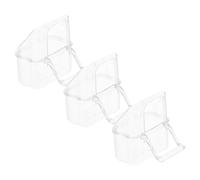 Hohopeti Support de Mangeoire à Oiseaux en Acrylique 3 Pcs Base Plate et Design Anti-éclaboussures, Facile à Nettoyer pour Cage et Décoration Barre