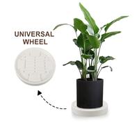 Hohopeti Support de Plante avec Roues Plateau Mobile pour Pot de Fleurs Intérieur et Extérieur Base Stable et Robuste pour Jardinière Plateau roulettes Pratique pour Balcon et Salon Charge