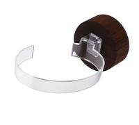 Hohopeti Support Montre Bois Noyer Massif avec Acrylique Noir Présentoir Multifonctionnel pour Montres et Bracelets Organiseur Élégant et Stable pour Rangement Commode