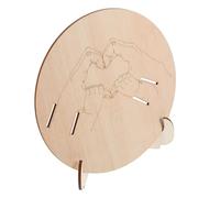 Hohopeti Support Pour Bracelet De Naissance En Bois 3 Plaques Gravées, Panneau D'annonce De Naissance Sécurisé Et Léger, Accessoire Maternité Pour Identification Des -nés En Hôpital