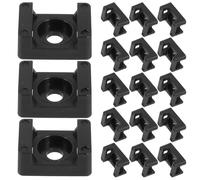 Hohopeti Supports de Câble de Selle en Nylon Noir M5 100 Pièces Base de Fixation pour Clips Câbles Compatible Domestique Bureau et Industriel Résistant Abs
