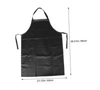 Hohopeti Tablier de Cuisine Cuir PU Imperméable et Anti-huile Réglable Résistant à Acide et Aux Alcalis Protection Pratique pour Maison