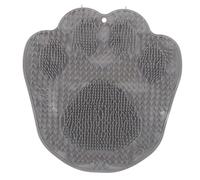 Hohopeti Tapis de Bain Antidérapant avec Ventouses Masseur et Épurateur Mural pour Dos et Tapis de Gris Tpr pour Massage et Exfoliation