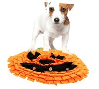 Hohopeti Tapis de Fouille pour Chien Grand Chien Polaire Résistant Tapis Renifleur Forme Citrouille Couleur Orange Lavable