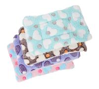 Hohopeti Tapis pour Hamster Et Nid pour Petit Animal Chaud en Matériaux Souples 25x17 Cm Lot De 4 Pièces Vert Rose Marron Violet Doux pour Cage Accessoires Petits Rongeurs Hiver