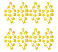 Hohopeti Tasse D'entraînement Hexagonale pour Extensions de Cils en Plastique Jaune, 250 Pièces, Facile à Nettoyer et Portable, pour Sessions Professionnelles D'extensions de Cils