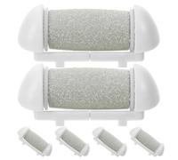 Hohopeti Têtes de Rechange Râpeuse Électrique 6 Pièces Grises en Plastique pour Exfoliation Pieds Élimination Callosités et Soin Pédicure à Domicile