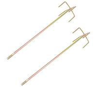 Hohopeti Tiges de Mélange pour Perceuse Électrique 2 Pcs Bâtons de Ciment en Acier Accessoires pour Béton et Peinture Époxy Mélangeur Solide pour Plâtre et Résine Outil de Réutilisable