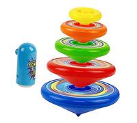 Hohopeti Toupie Gyroscopique Garçon Fille avec Lanceur Empilable Coloré pour Coordination Main Œil Jeu Éducatif et pour Filles et Garçons Couleur Aléatoire