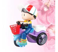 Hohopeti Tricycle Jouet Acrobatique Garçon et Filles Petit Vélo Plastique Multi-Fonctions Garçons Lumineux Intérieur Extérieur sans Piles Couleur Aléatoire