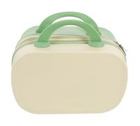 Hohopeti Trousse de Maquillage Rigide 35,5 Cm Trousse de Voyage pour Cosmétiques Portable en Pvc Imperméable Jaune et Vert, Bagage Cabine Léger Grand Espace de Rangement pour Pinceaux