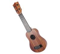 Hohopeti Ukulélé Miniature pour Garçon et Filles 35 Cm, Guitare Imitation en Bois de Pêcher Couleur Naturelle, Musical Éducatif Garçon Fille, Accessoire D’Apprentissage Ludique