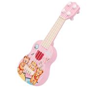 Hohopeti Ukulélé pour Garçon et Filles 26 Cm en Plastique Robuste, Motif Ours Cartoon, Instrument Musical Éducatif Léger pour Éveil des Tout-Petits et Jeux D’intérieur et Extérieur