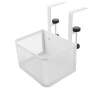 Hohopeti Under Desk Storage Shelf Clamp on Basket Cable Organizer Basket Under Shelf for Phones and Cables No Drilling Required for Classroom