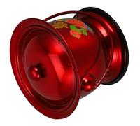 Hohopeti Urinoir pour Adultes en Acier Inoxydable Épais Couleur Rouge Foncé Pot de Chambre Couvercle et Anneau Antidérapant Bouteille d'Urine Portable pour Femmes Personnes Âgées et