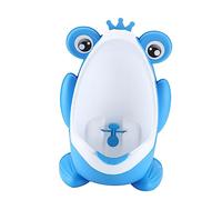 Hohopeti urinoir pour enfants les tout-petits siège de toilette dessin animé homme couvercle pot bébé pot wc pour bébé pot de bébé grenouille urinoir pour garçons entraîneur de pot Blue