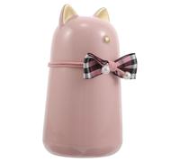 Hohopeti Urne Funéraire pour Animaux en Céramique Rose avec Oreilles Dorées Petite Urne pour Cendres de Chat Décorative Boîte à Cendres Commémorative pour Chats et Chiens Couleur Aléatoire