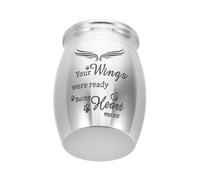 Hohopeti Urne pour Animaux Acier Inoxydable Petite Boîte à Souvenirs avec Aile Gardienne Urne Mini Portable pour Cendres de Chien Chat Boîte Funéraire Résistante et Facile à Ouvrir