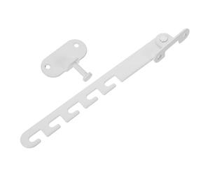 Hohopeti Verrou de Sécurité pour Fenêtre Garçon et Filles en Acier Carbone Blanc, Limiteur D'ouverture Crochet Long, Dispositif de Verrouillage Sécurisé pour Porte et Fenêtre, Protection