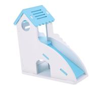 Hohopeti Villa Refuge pour Hamster avec Toboggan et Échelle Escalade Nid Caché Sécurisé pour Gerbilles Souris et Petits Rongeurs Enrichissement DIY